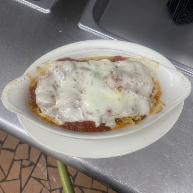 Lasagna w/Tomato Sauce.