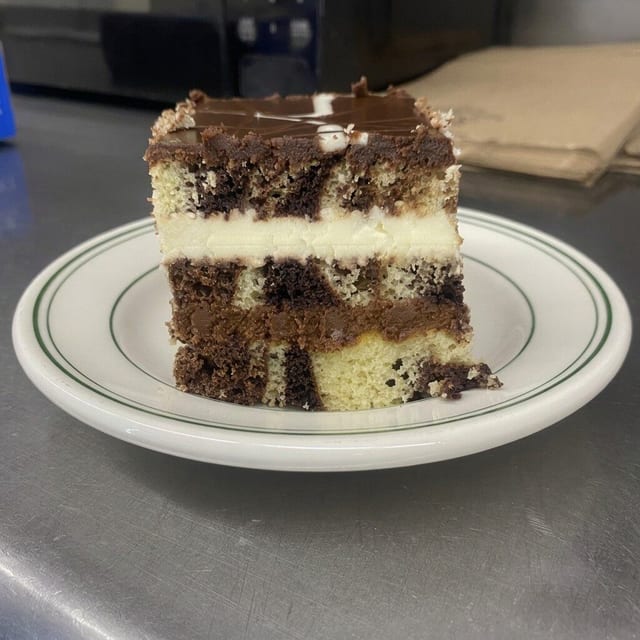 Truffle Tuxedo Cheesecake.